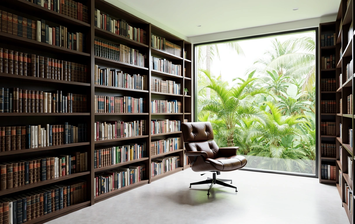 Virosix private library interior